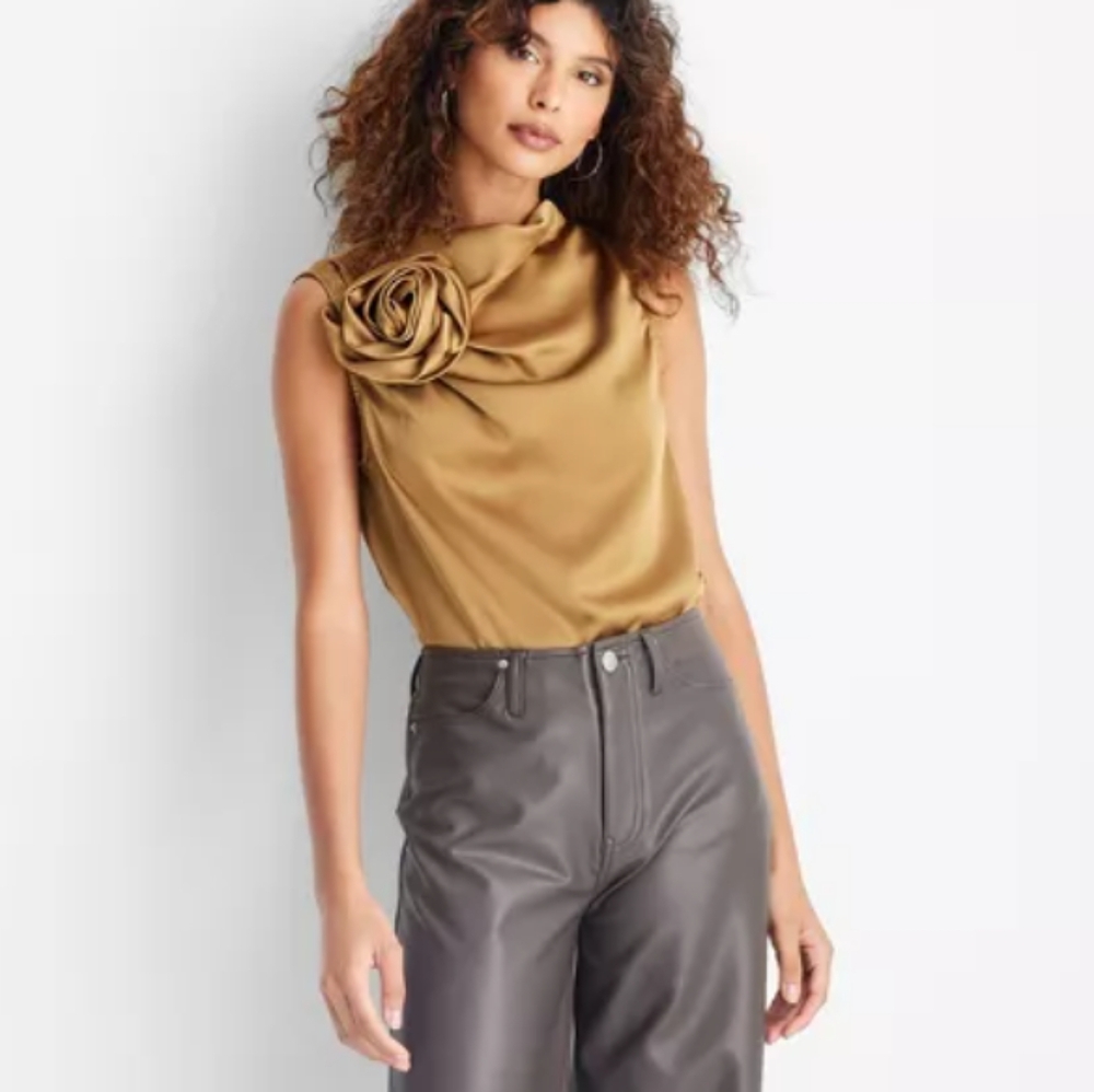 Draped Rosette Top from Future Collective